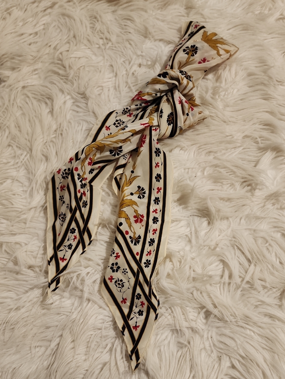 Silk-Like Floral Scarf
